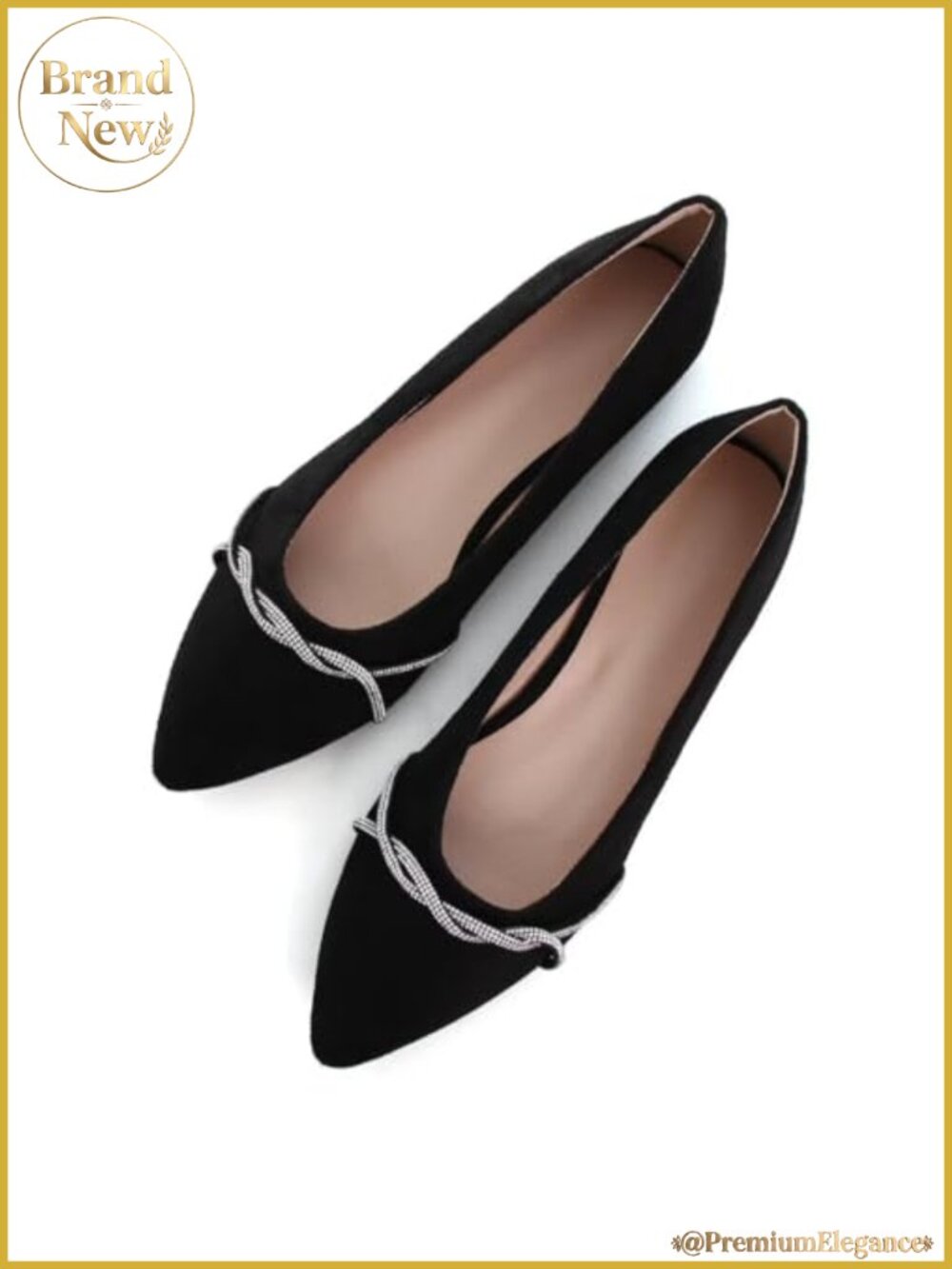 Womens Suede Pointed Toe Bowknot Ballet Flats Comfortable Dress Shoes